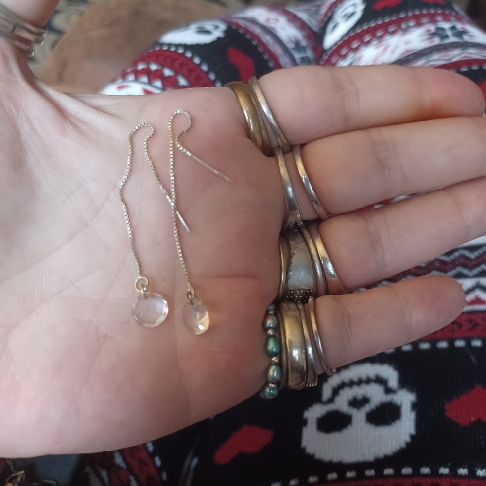 Crystal Dangle Earrings - Picture 2 of 3